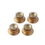 Gibson Top Hat Knobs, Gold with Gold Inserts, 4 pack