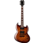ESP LTD VIPER-256QM Dark Brown Sunburst Electric Guitar