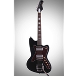 Silvertone Offset Bolt-On Maple Top/ Gloss Black Electric Guitar