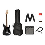 Squier Affinity Series Stratocaster HSS Pack, Charcoal Frost Metallic, Gig Bag, 15G