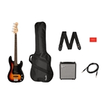 Squier Affinity Series Precision Bass 
PJ Pack, 3 Color Sunburst Electric Bass Guitar & Amp