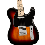 Squier Affinity Series Telecaster, Maple Fingerboard, Black Pickguard, 3-Color Sunburst Electric Guitar