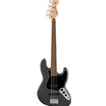 Squier Affinity Series Jazz Bass, Laurel Fingerboard, Black Pickguard, Charcoal Frost Metallic Bass Guitar