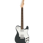 Squier Affinity Series Telecaster Deluxe, Laurel Fingerboard, White Pickguard, Charcoal Frost Metallic Electric Guitar