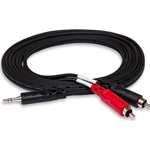 Hosa Stereo Breakout, 3.5 mm TRSF to Dual RCA