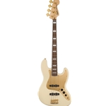 Squier 40th Anniversary Jazz Bass, Gold Edition Olympic White Electric Bass