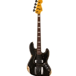Fender Custom Shop Limited Edition Custom Jazz Bass Heavy Relic Aged Black Electric Guitar