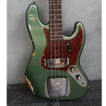 Fender Custom Shop 62 Jazz Bass Relic Aged Sherwood Green Metallic Electric Guitar