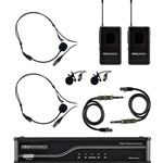 PROformance PDWLH Dual Channel Lapel Digital Wirless System