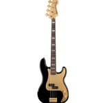 Squier 40th Anniversary Precision Bass Gold Edition Black Electric Bass Guitar