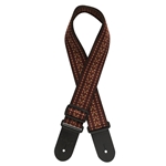 Stagg Woven cotton guitar strap with rafter pattern Red