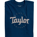 Taylor Two Color Logo Tee Shirt Navy-Large