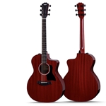 Taylor 224ce-K DLX Transparent Red Acoustic Electric Guitar