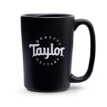 Taylor Rocca Coffee Mug,Black,White Logo,12oz