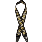 Fender Pasadena Woven Strap, Yellow Clover 2" Guitar Strap