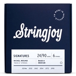 Stringjoy Signatures Bass VI Balanced Medium Gauge 24-90 Nickel Wound Guitar Strings