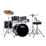 Mapex Rebel 5 Piece Drum Set        Complete 18" Bass Royal Blue