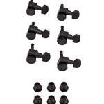 Fender Locking Stratocaster/Telecaster Staggered Tuning Machines (Black) (6)