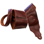 Franklin 3" Oxblood Jackson Hole Leather/Contrast Stitch Guitar Strap