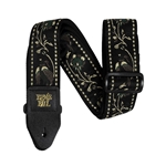 Ernie Ball Classic Jacquard Guitar Strap Black Pleasant Pheasant