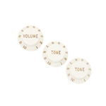 Fender Stratocaster Knobs, Parchment (Volume, Tone, Tone) (3)