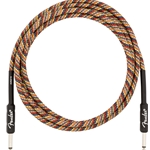 Fender Festival Instrument Cable, Straight/Straight, 10', Pure Hemp, Rainbow
