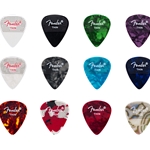 Fender 351 Dotted Celluloid Picks, 12-Pack, Thin