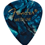 Fender Premium Celluloid 351 Shape Picks, Medium, Ocean Turquoise, 12-Pack