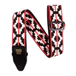 Ernie Ball Classic Jacquard Guitar Strap/Bass Strap Ristra Red