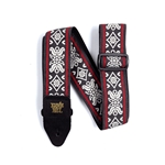 Ernie Ball Classic Jacquard Guitar Strap/Bass Strap Blackjack Red