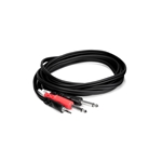 Hosa 3.5 mm TRS to Dual 1/4 in TS 3' Cable