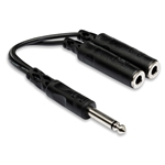 Hosa YPP-111 1/4 in TS to Dual 1/4 in TSF Y Cable