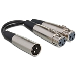 Hosa Dual XLR3F to XLR3M Y Cable