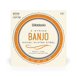 D'Addario EJ61 Nickel Wound 5-string Banjo Strings Set Medium