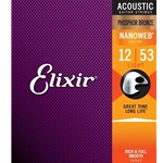 Elixir 11052 80/20 Bronze Nanoweb Acoustic Guitar String Light 12-53