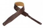 Levy's 2 1/2" Dark Brown Leather Guitar Strap