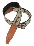 Levy's 2" Polypropylene/jacquard Weave Guitar Strap With Leather Ends And Tri-glide Adjustment