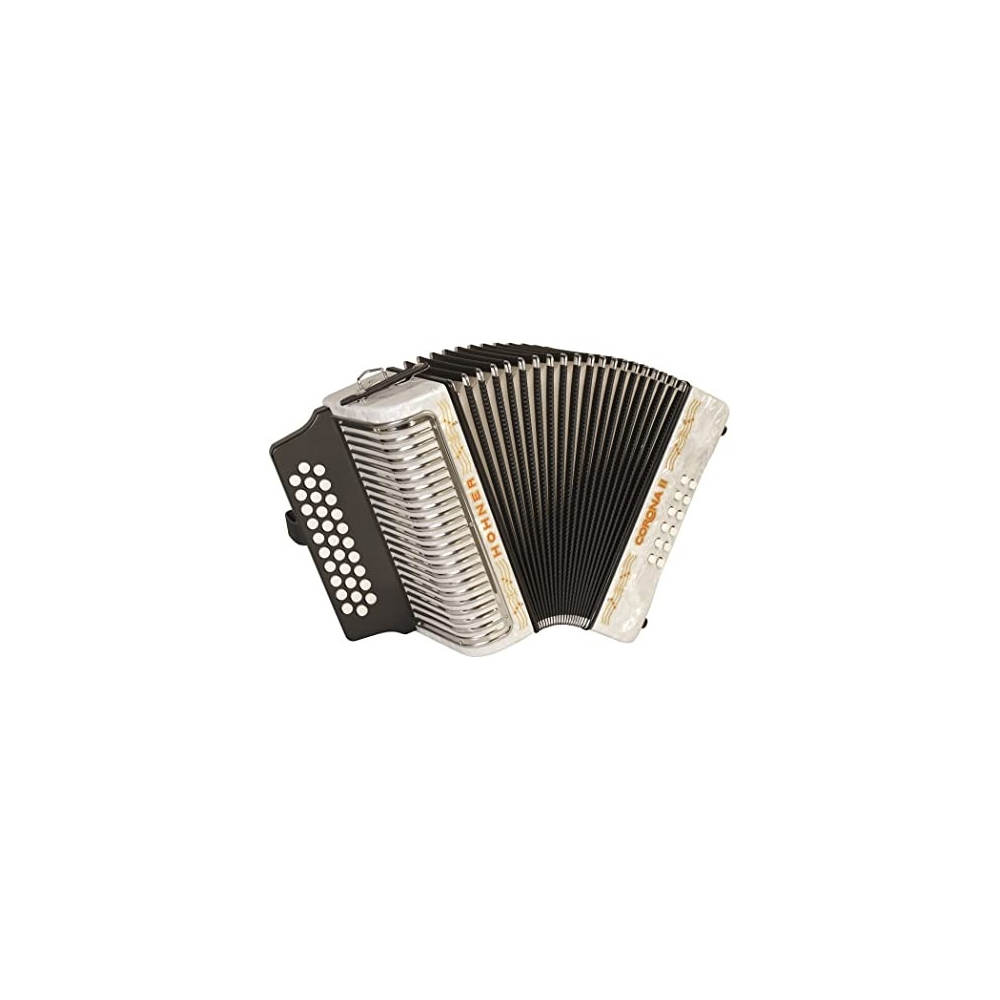 Hohner Corona II GCF Accordion White lacquered, image size:1000x1000
