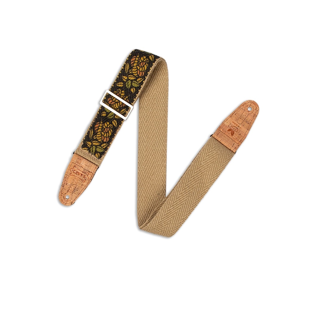 black and yellow guitar strap