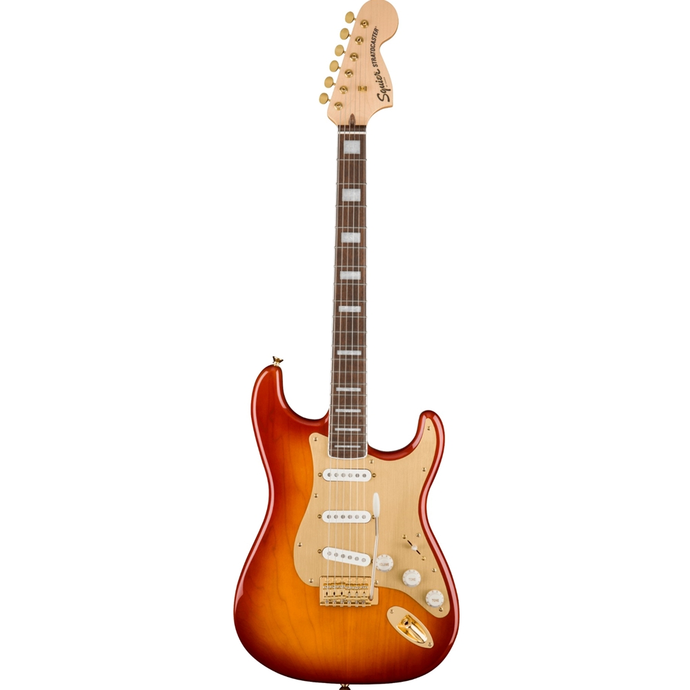 Squier 40th Anniversary Stratocaster, Gold Edition Sienna Sunburst