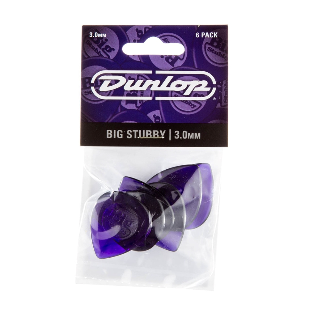 Dunlop Big Stubby Picks 3.00MM 6 Pack 475P300