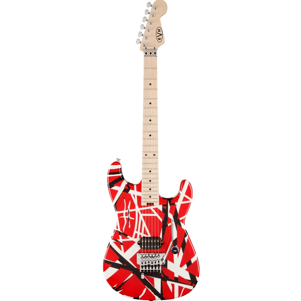 EVH Striped Series Red with Black Stripes Electric Guitar