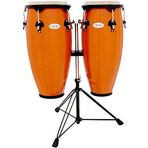 Toca Synergy Series Wood Conga Set  with Stand Amber