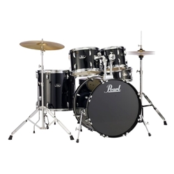 Pearl Roadshow 5 Piece Drum Set Black Complete