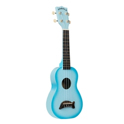 Makala Light Blue Burst Soprano Dolphin Ukuleles