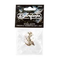 Dunlop Nickel Silver Fingerpicks and Thumbpick 5 Pack .018