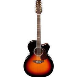 Takamine GJ72CE-12 12 String Jumbo Acoustic Electric Guitar, Brown Sunburst