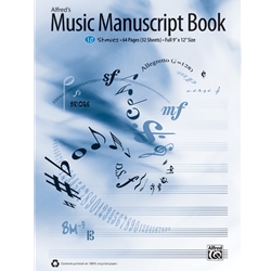 Alfred's Music Manuscript Book 10 Stave
