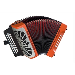 Hohner Compadre CGF Accordion Orange with Gig Bag