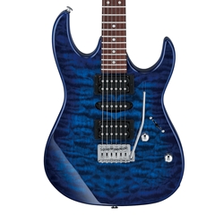 Ibanez GRX70QA Electric Guitar Burst Transparent Blue